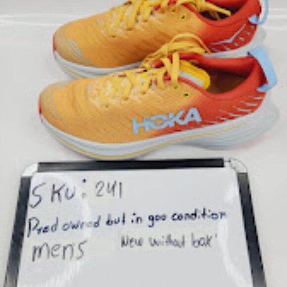 Hoka One One Men\'s Yellow Fiesta Amber Bondi X Mesh Athletic Running Shoes 8.5D main image 5